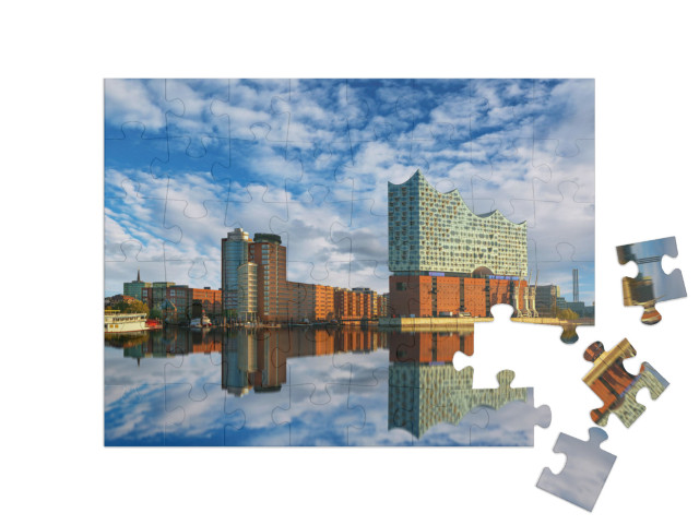 puzzle 48 dílků „Odraz Elbphilharmonie v Hamburku“