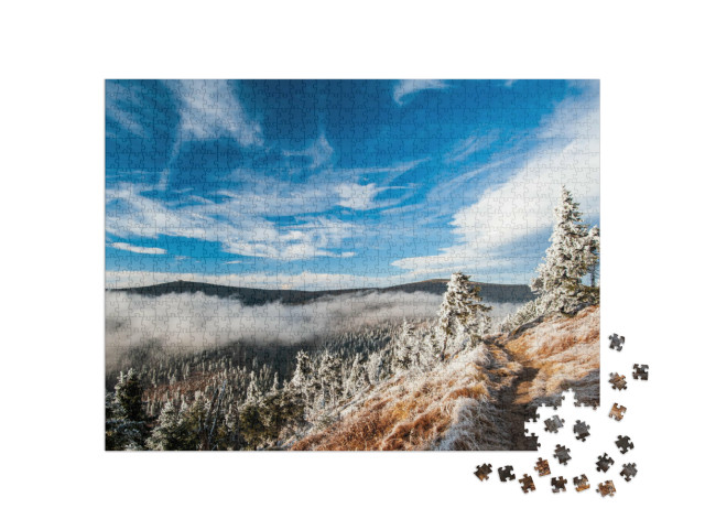 puzzle 1000 dílků „Zimní Jeseníky, Česká republika“