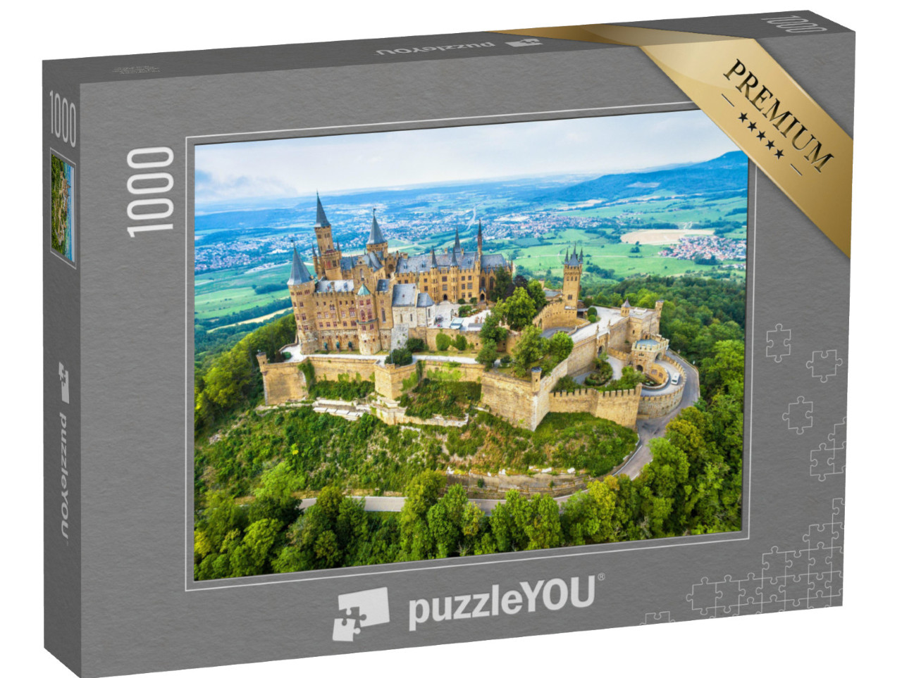 puzzle 1000 dílků „Zámek Hohenzollern na hoře, Německo“