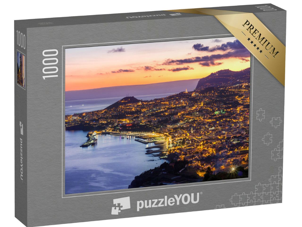 puzzle 1000 dílků „Funchal v noci, Madeira, Portugalsko“