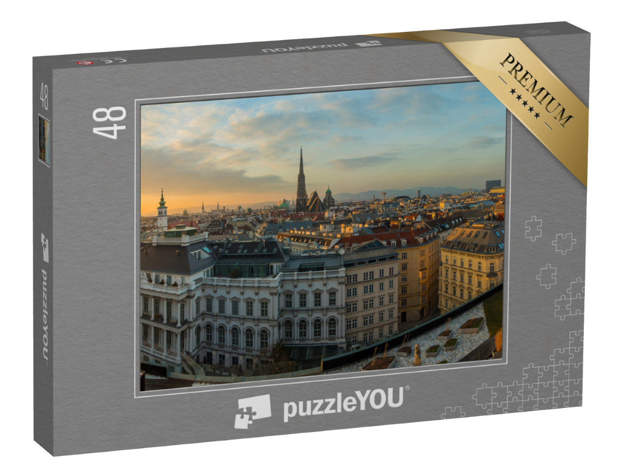 puzzle 48 dílků „Vídeň při západu slunce, Rakousko“