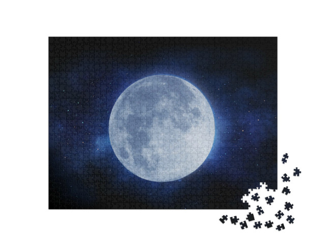 puzzle 1000 dílků „Měsíc a vesmír“