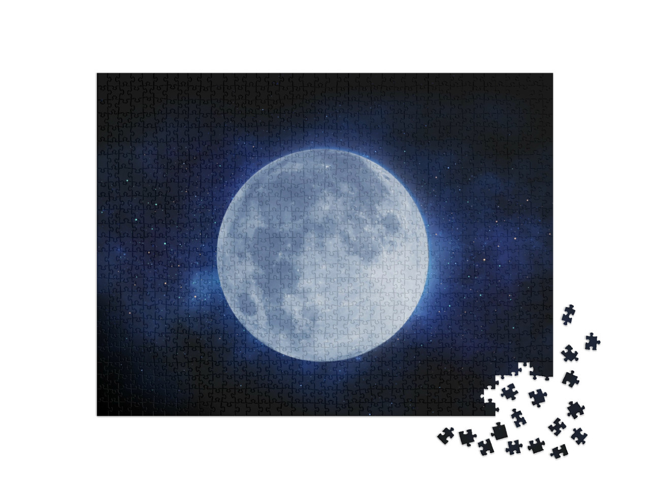 puzzle 1000 dílků „Měsíc a vesmír“