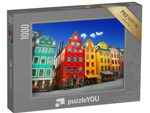 puzzle 1000 dílků „Barevné domy ve Stockholmu“