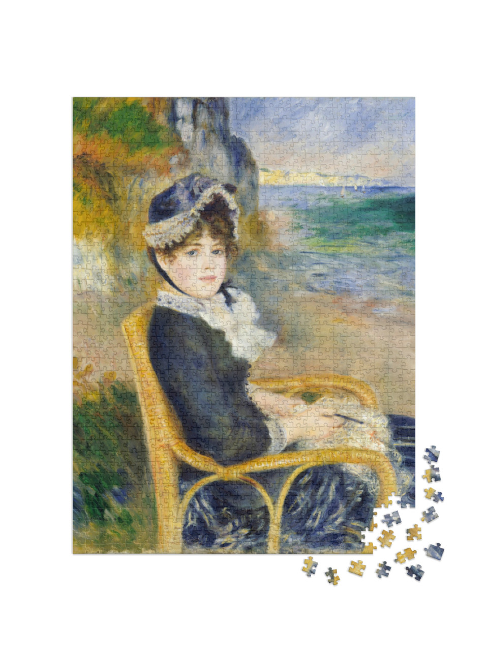 puzzle 1000 dílků „Auguste Renoir - Na břehu moře“