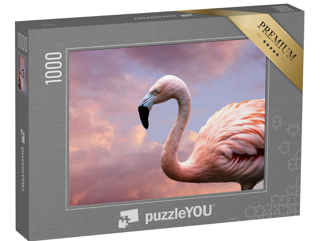 puzzle 1000 dílků „plameňák americký, známý také jako plameňák karibský“