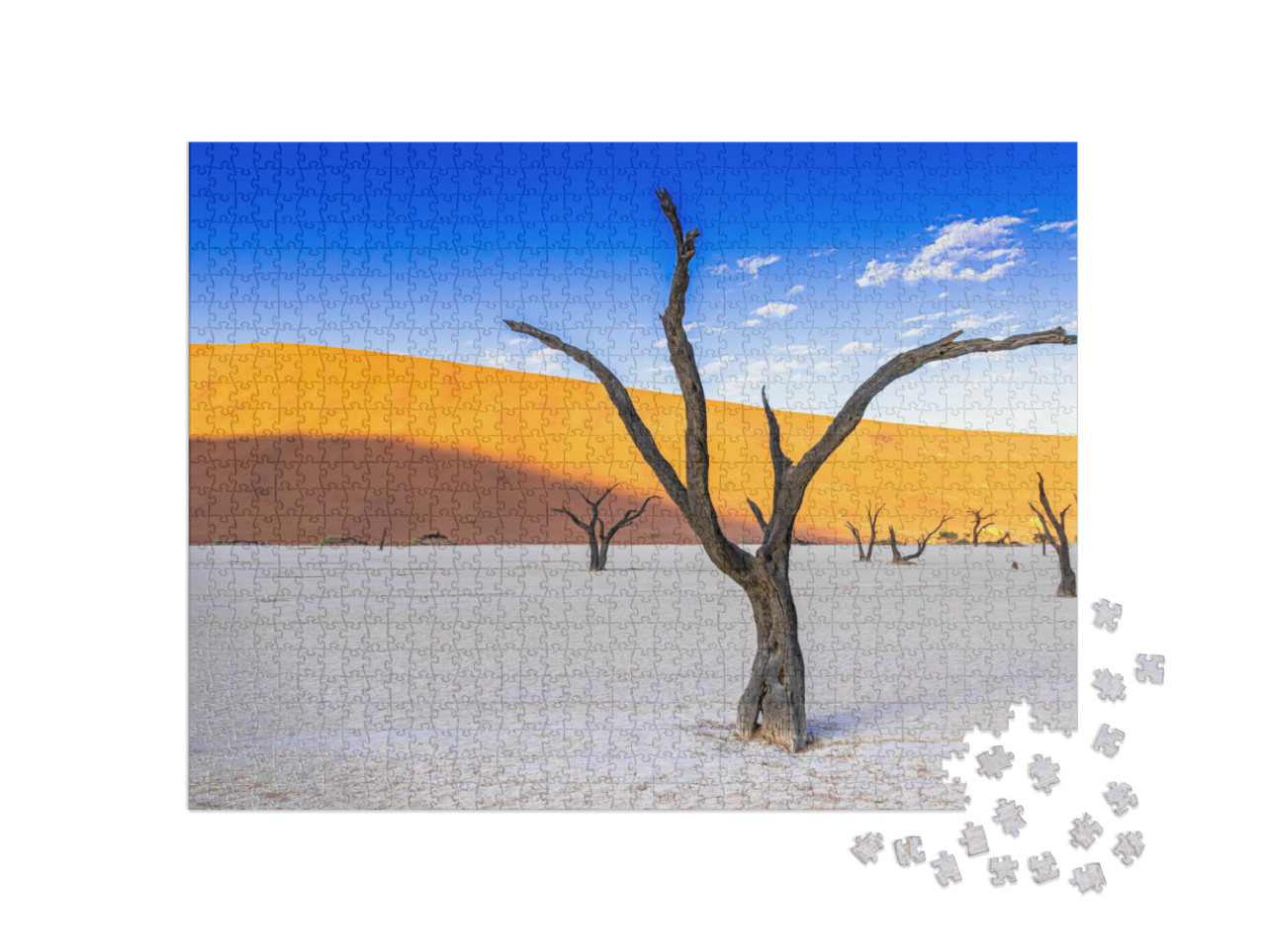 puzzle 1000 dílků „Působivá přírodní krajina: solná pánev v Deadvlei, Namibie“