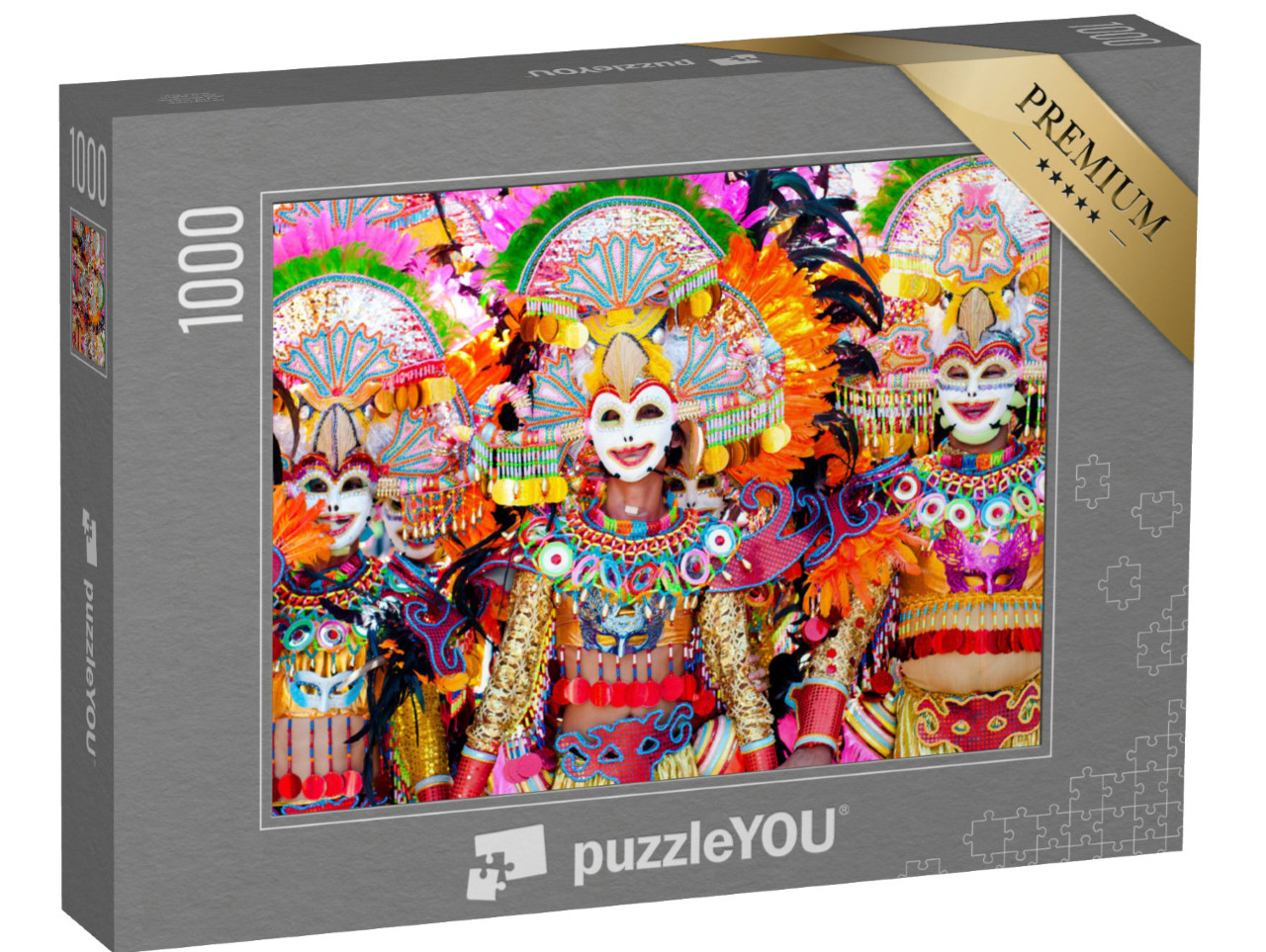 puzzle 1000 dílků „Barevné masky na festivalu Masskara, Bacolod City, Filipíny“