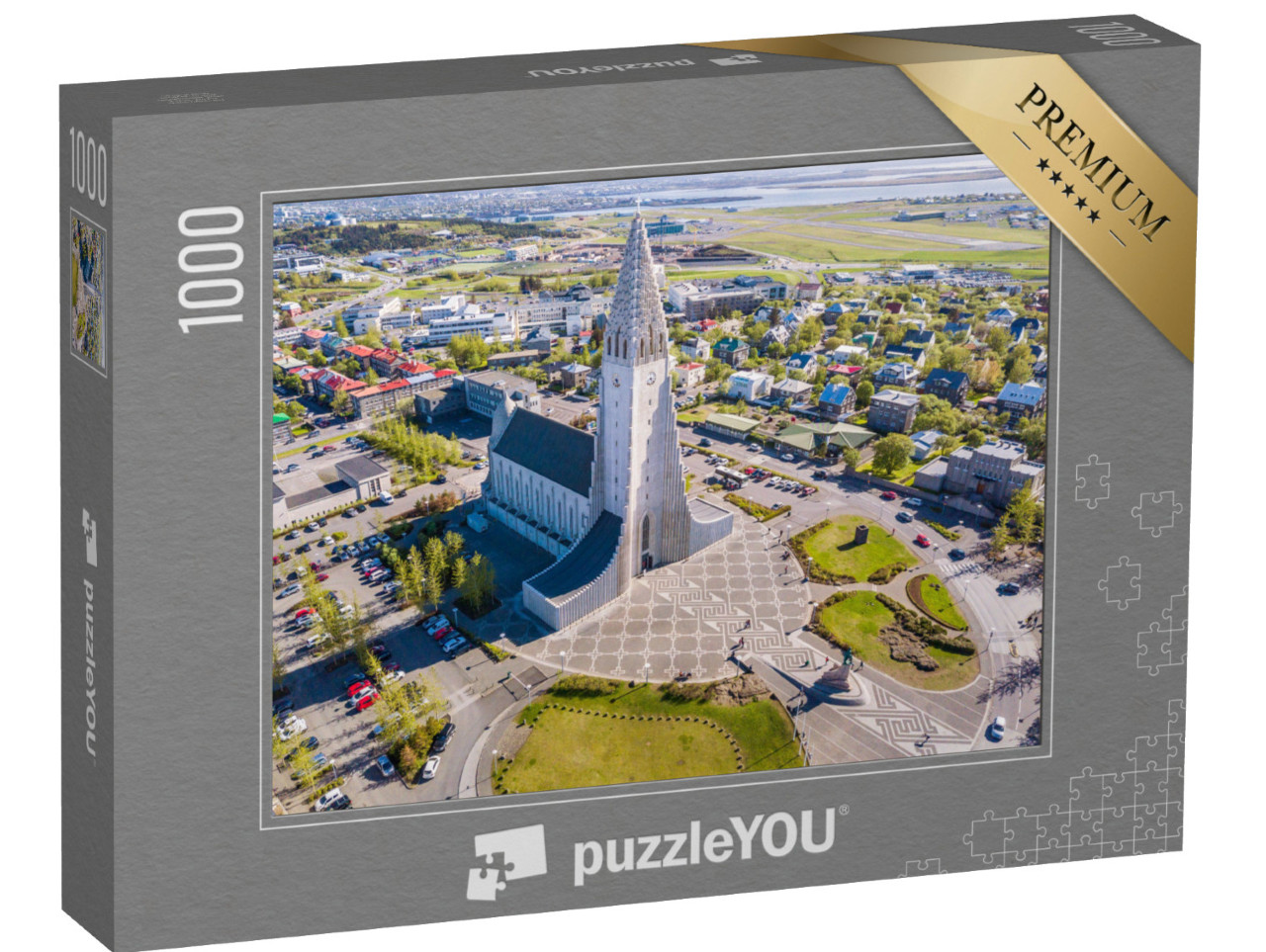 puzzle 1000 dílků „Kostel v Rekjavíku, hlavním městě Islandu“