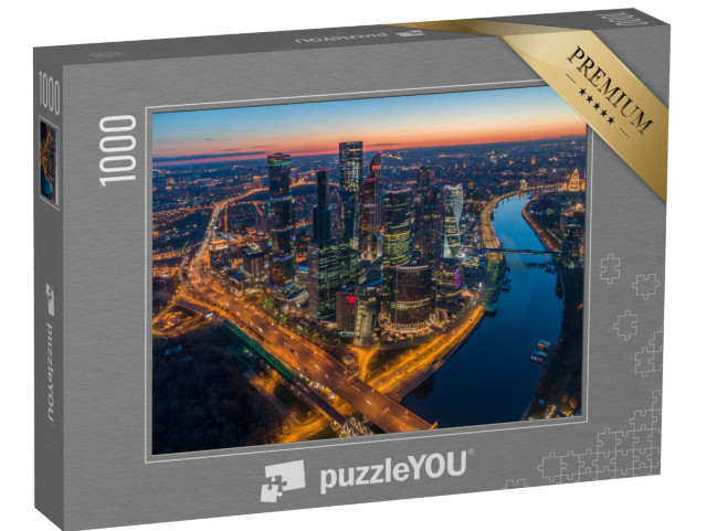 puzzle 1000 dílků „Mezinárodní obchodní centrum Moscow City, Moskva, Rusko“