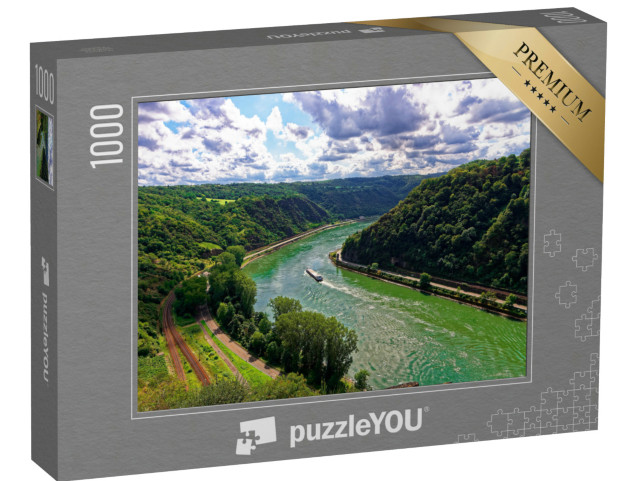 puzzle 1000 dílků „Pohled z Loreley na Rýn u St. Goarshausen“