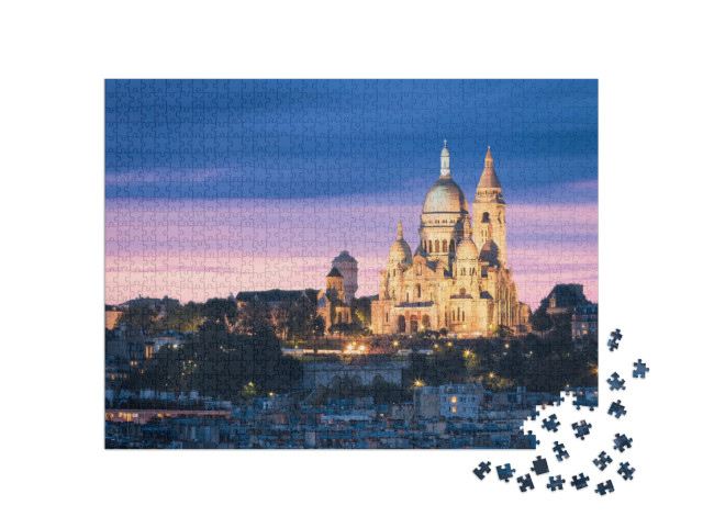 puzzle 1000 dílků „Bazilika Sacre Cœur, Montmartre, Paříž“