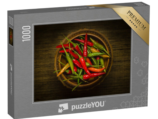 puzzle 1000 dílků „Červené a zelené thajské chilli papričky“