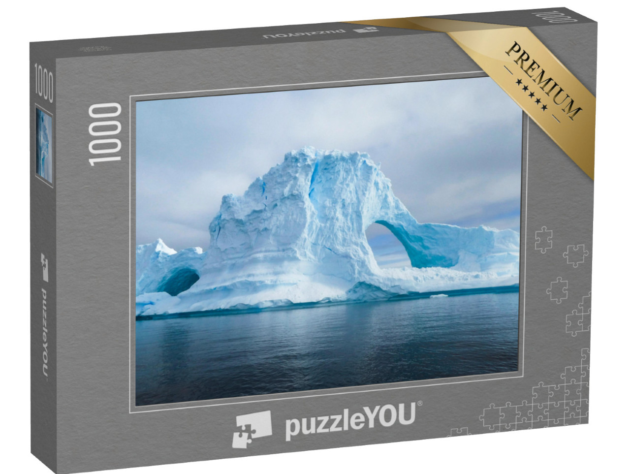 puzzle 1000 dílků „Antarktické ledovce a ledové hory z jihu Země“