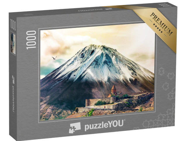 puzzle 1000 dílků „Starobylý klášter Khor Virap a hora Malý Ararat, Arménie“