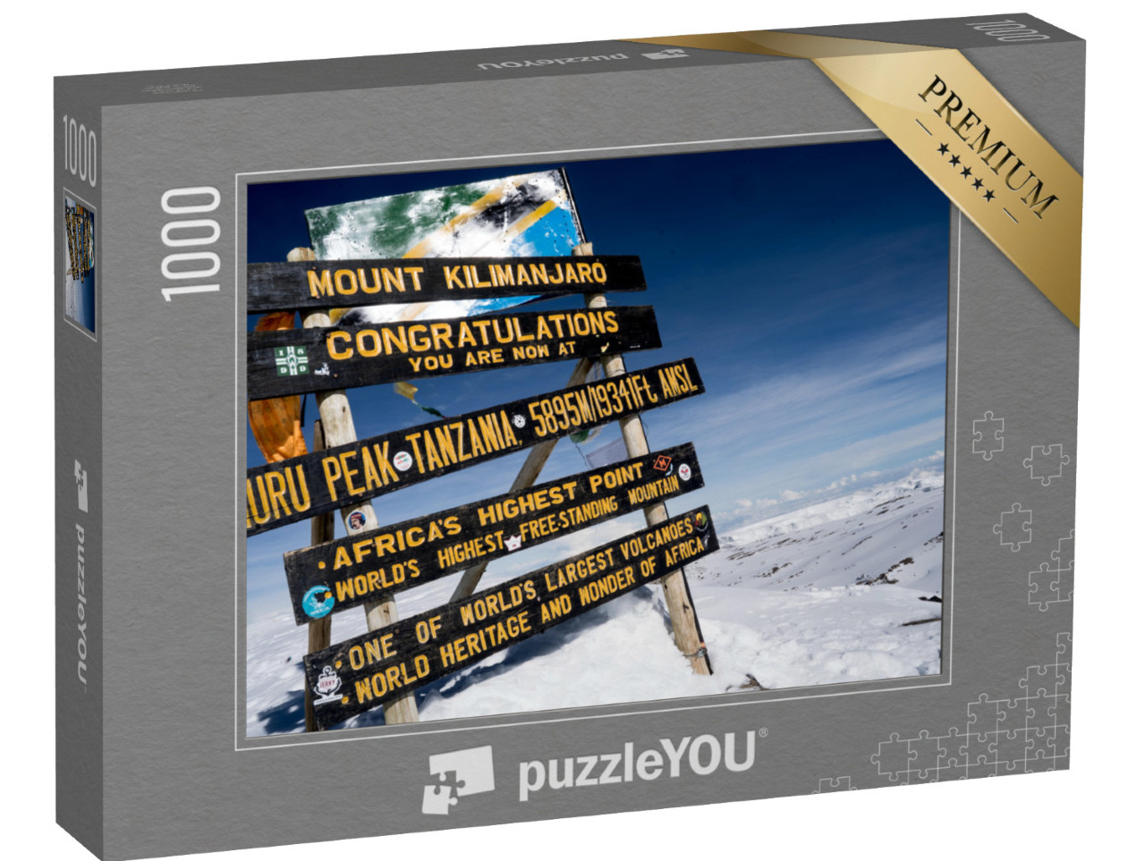 puzzle 1000 dílků „Vrchol Kilimandžára, Tanzanie“