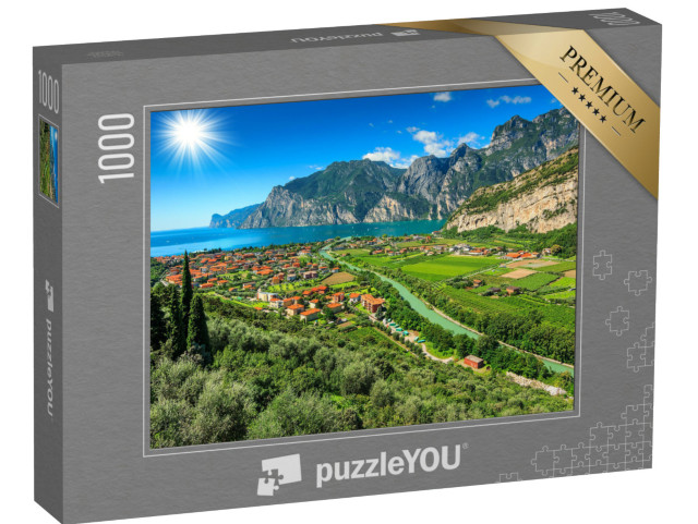 puzzle 1000 dílků „Slunečný den u jezera Garda, Itálie“