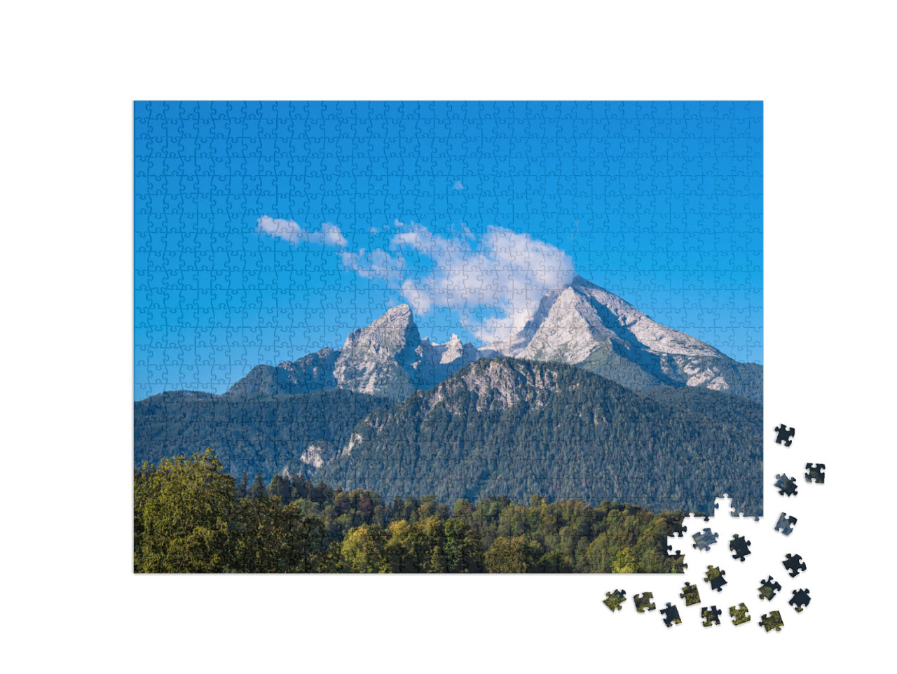 puzzle 1000 dílků „Watzmann v Berchtesgadenských Alpách, Německo“