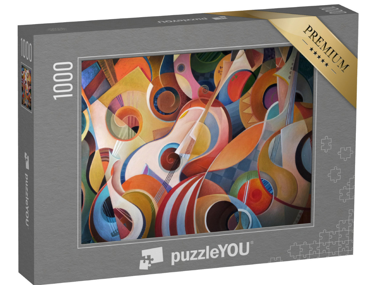 puzzle 1000 dílků „Abstraktní malba s hudebním motivem“