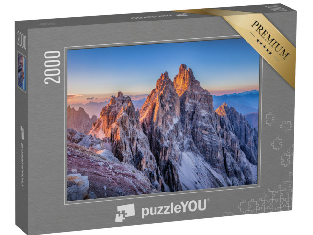 puzzle 2000 dílků „Alpská záře nad vrcholky Dolomit“