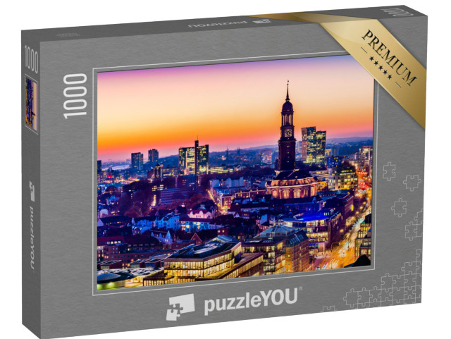 puzzle 1000 dílků „Večerní Hamburk“