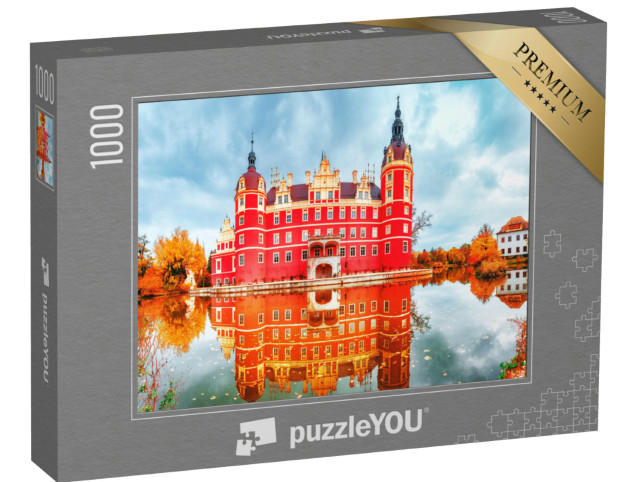 puzzle 1000 dílků „Park a zámek Bad Muskau, světové dědictví UNESCO, Německo“