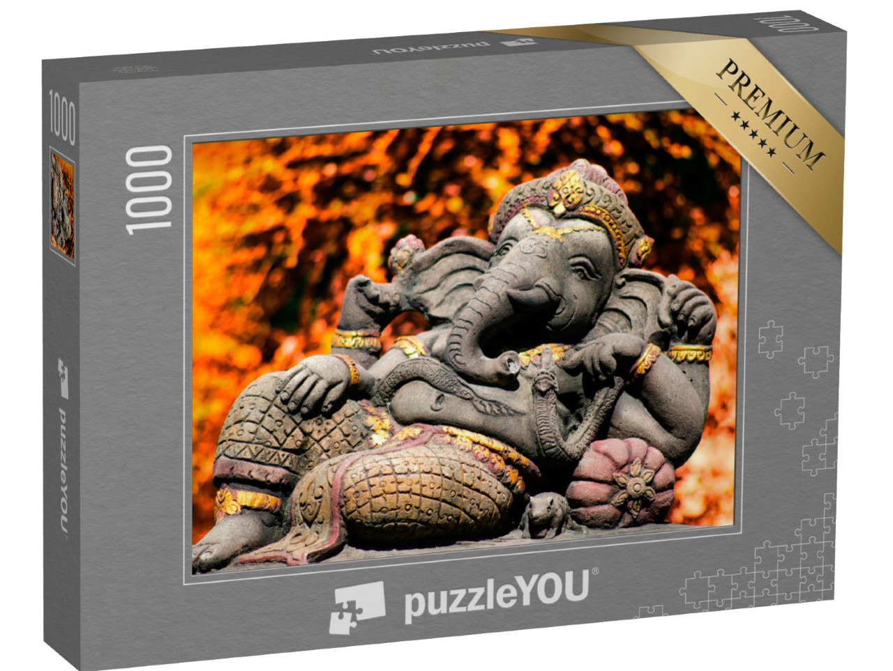 puzzle 1000 dílků „Ganéša je v hinduismu a buddhismu bohem úspěchu.“