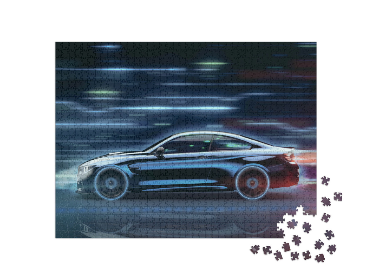 puzzle 1000 dílků „Futuristický koncept: sportovní vůz“