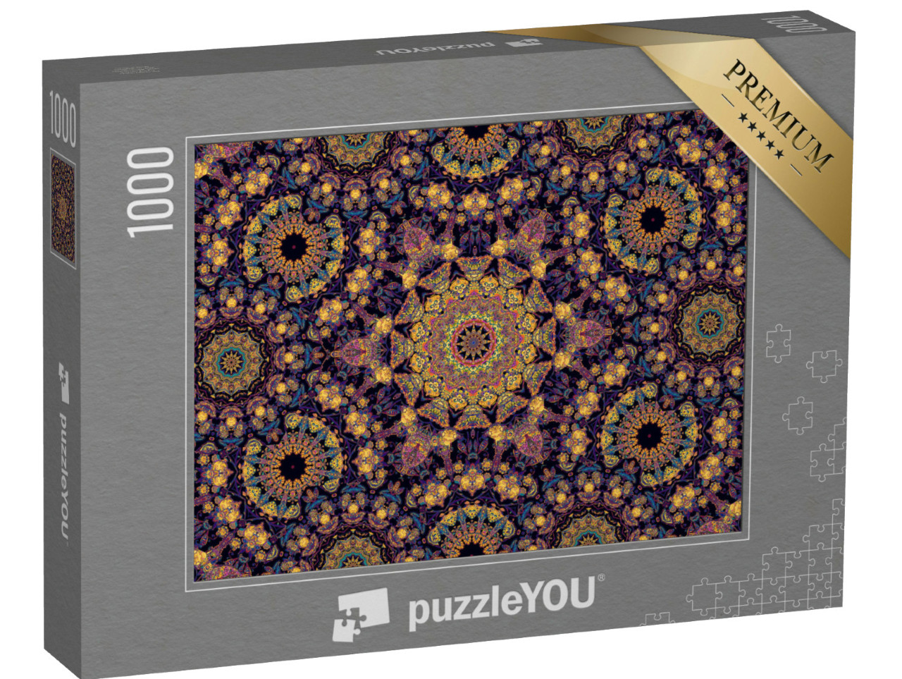 puzzle 1000 dílků „Vzor v arabském stylu, ručně malovaný akvarel“