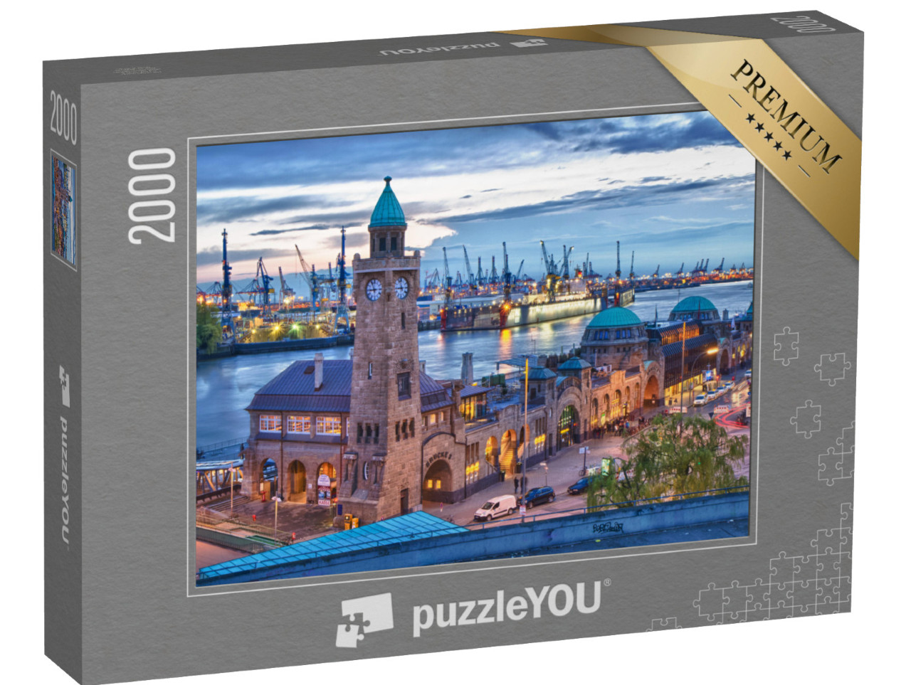 puzzle 2000 dílků „Přístav Hamburk, Německo“