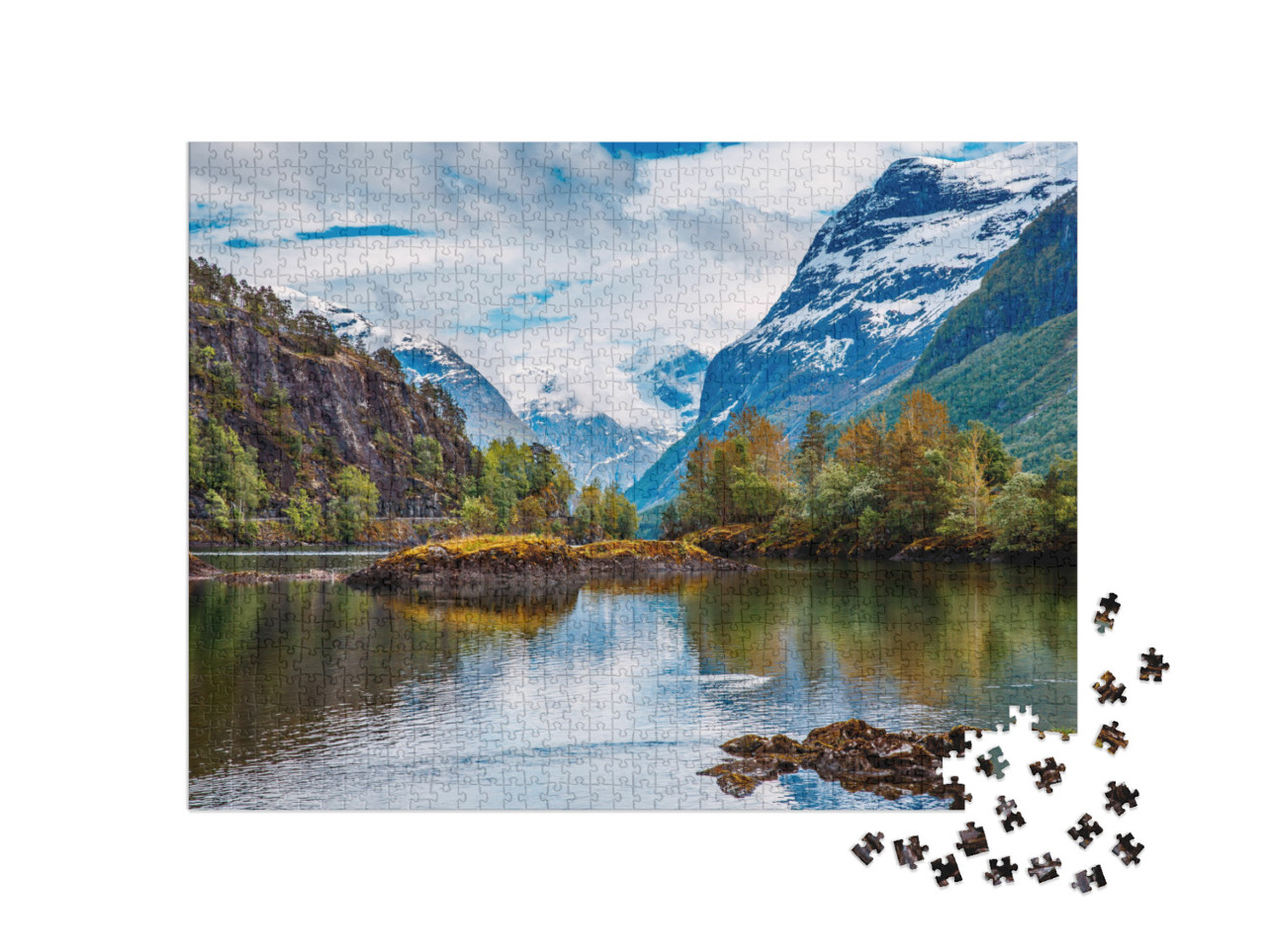 puzzle 1000 dílků „Divoká příroda v Norsku“