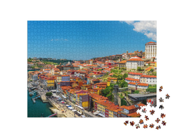 puzzle 1000 dílků „Panoramatický pohled na historické centrum Porta, Portugalsko“