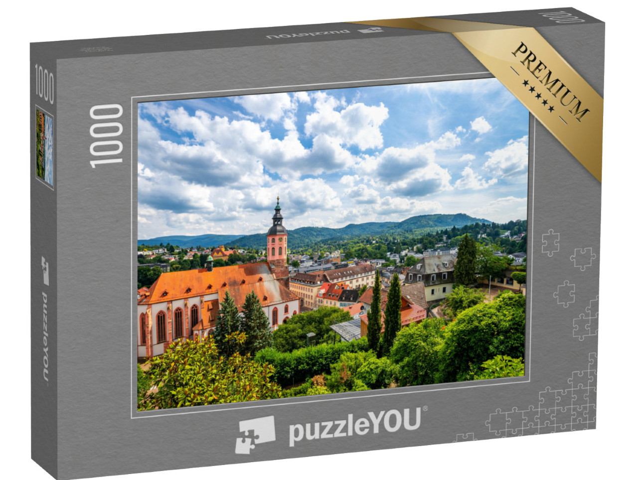 puzzle 1000 dílků „Pohled na Baden-Baden ve Schwarzwaldu, Německo“