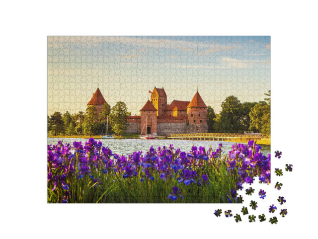 puzzle 1000 dílků „Hrad na ostrově Trakai, památka v Litvě“