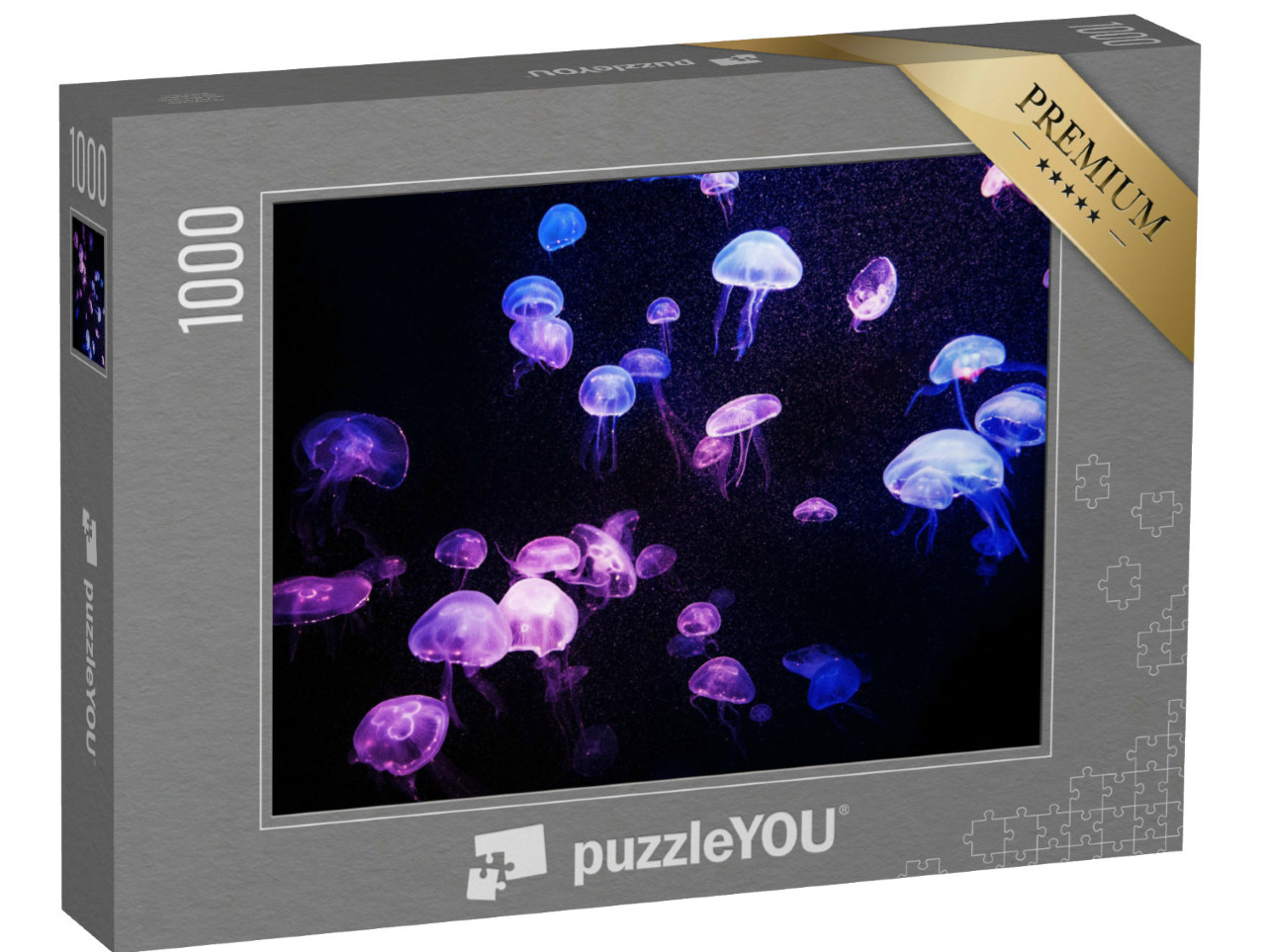 puzzle 1000 dílků „Průsvitný odraz světla na medúzách“