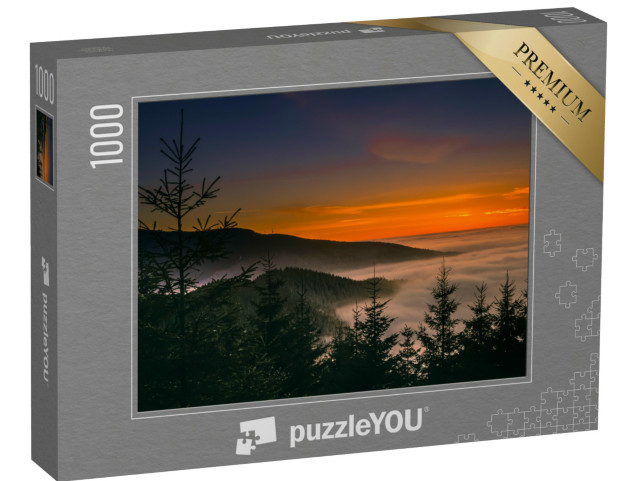 puzzle 1000 dílků „Západ slunce Jeseníky, Česká republika“