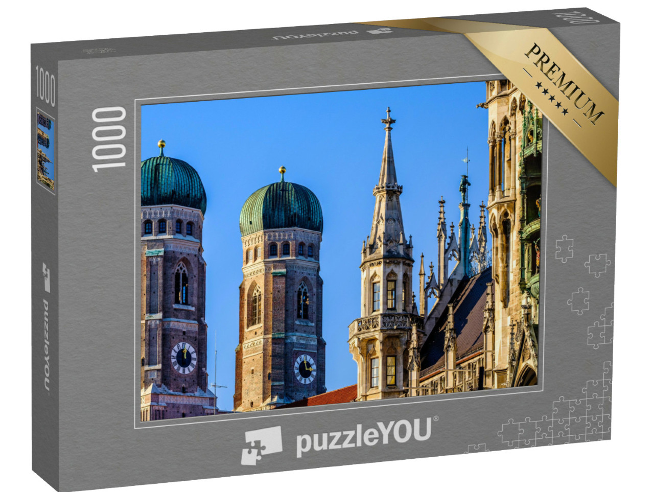 puzzle 1000 dílků „Liebfrauenkirche: Mnichovský dóm, Německo“