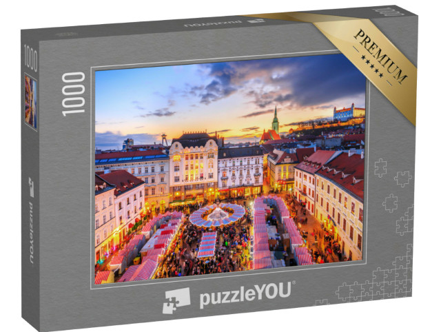 puzzle 1000 dílků „Vánoční trh v historickém centru Bratislavy, Slovensko“
