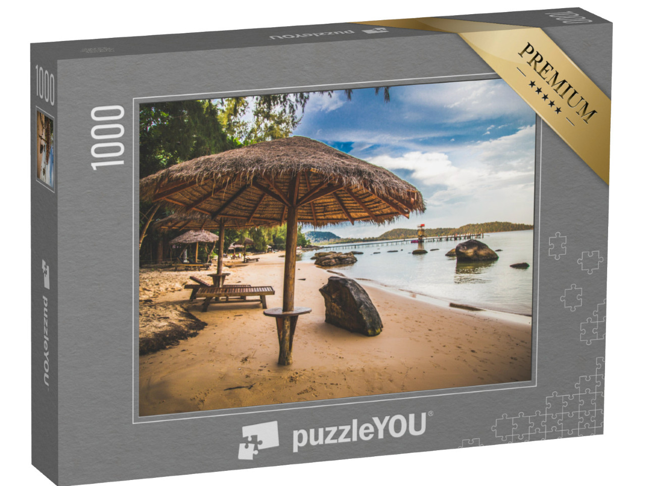 puzzle 1000 dílků „Ostrov Koh Rong, západ slunce na ostrově Koh Rong, Kambodža“