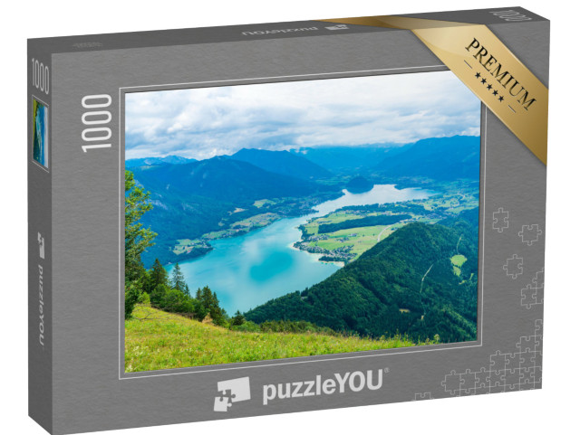 puzzle 1000 dílků „Wolfgangsee se Zwölferhornem, Solná komora, Rakousko“