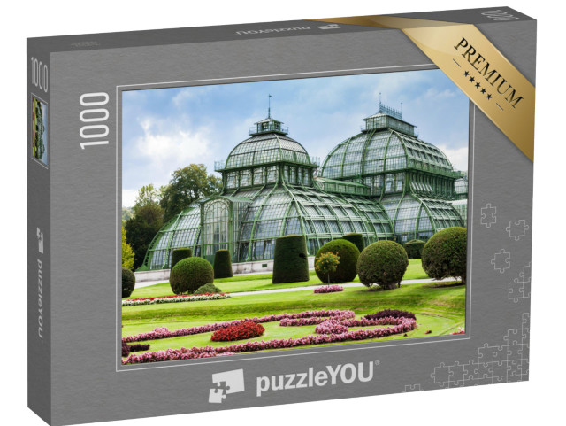 puzzle 1000 dílků „Palmový dům, zámecký skleník Schönbrunn“