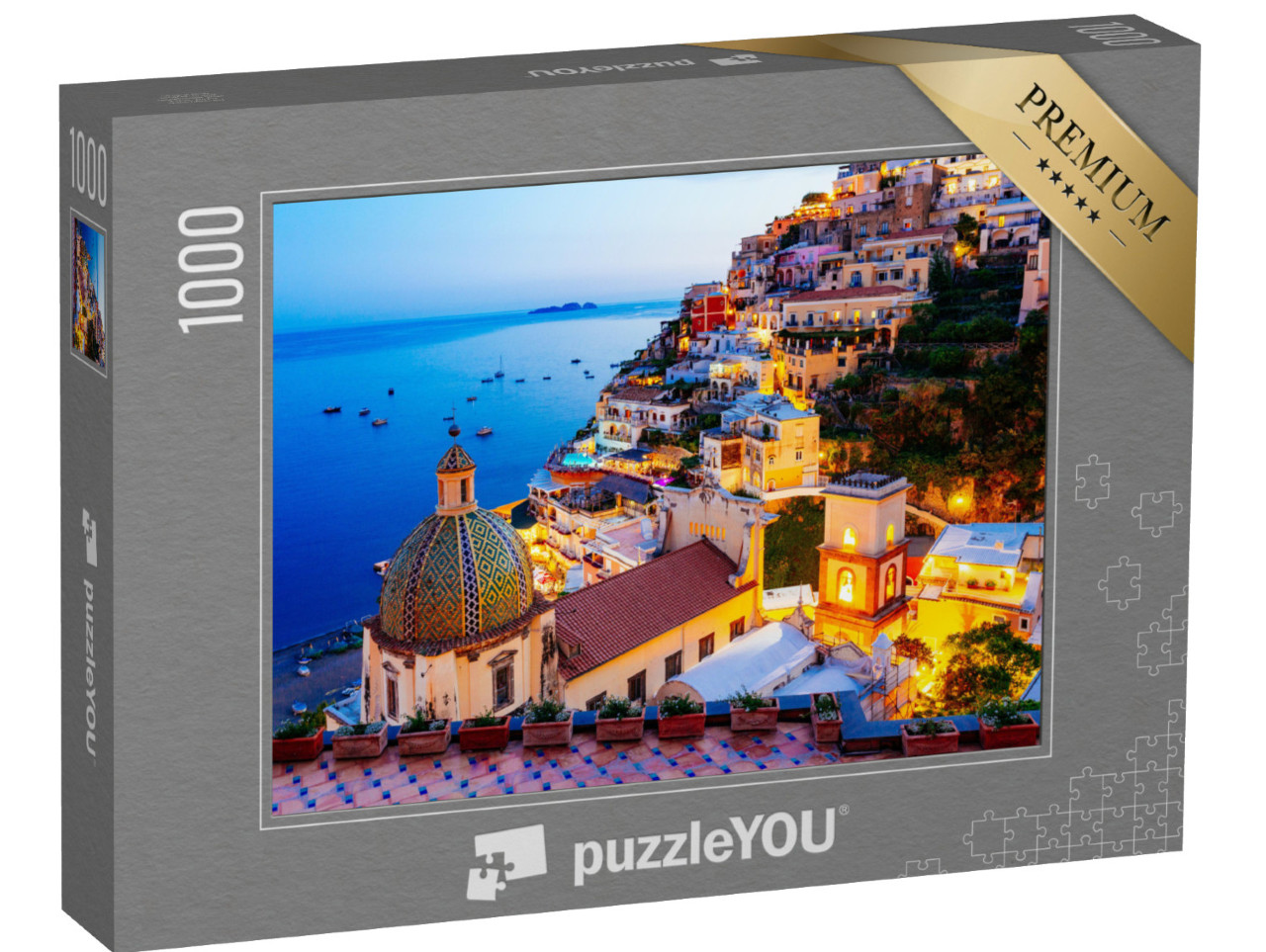 puzzle 1000 dílků „Positano, pobřeží Amalfi, Kampánie, Sorrento, Itálie“