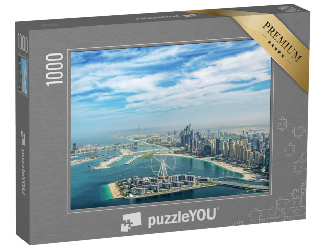 puzzle 1000 dílků „Působivý letecký pohled na panorama Dubaje“