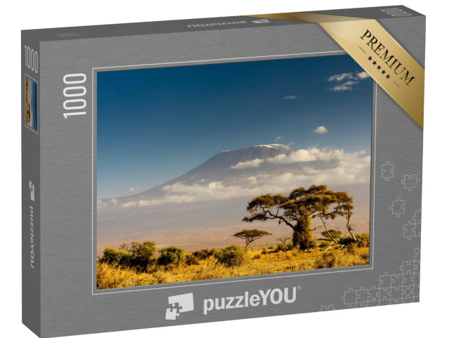 puzzle 1000 dílků „Pohled na horu Kilimandžáro, Tanzanie“