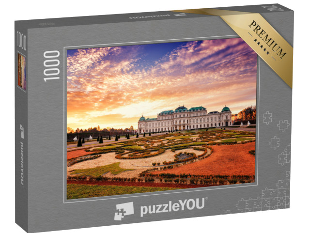 puzzle 1000 dílků „Belvedér, Vídeň, pohled na Horní palác a královskou zahradu“