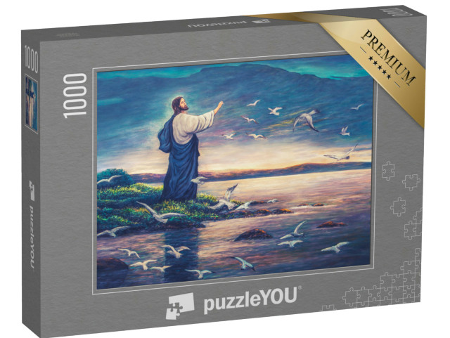 puzzle 1000 dílků „Olejomalba: Ježíš u moře“