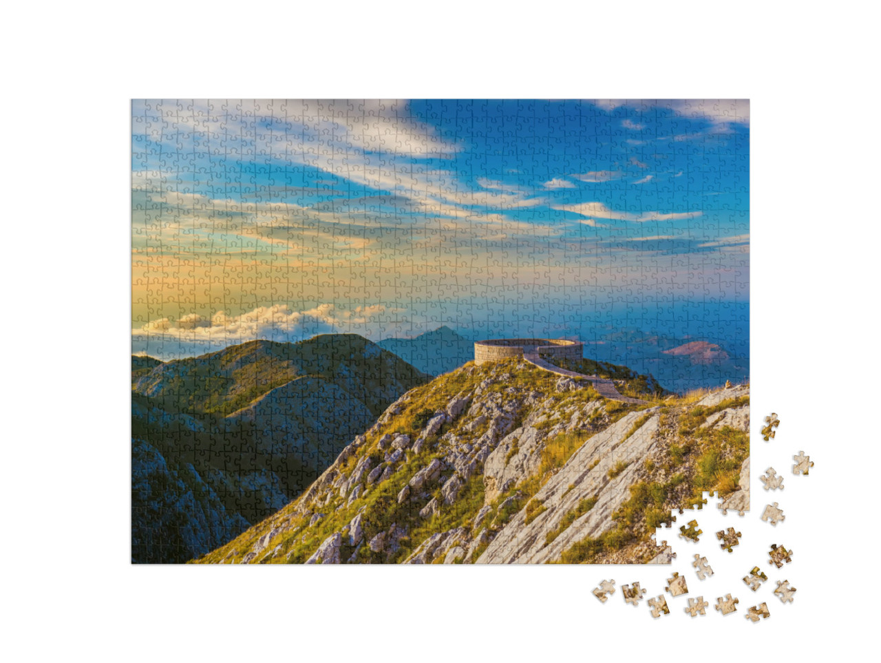 puzzle 1000 dílků „Národní park Lovčen v Černé Hoře při západu slunce“