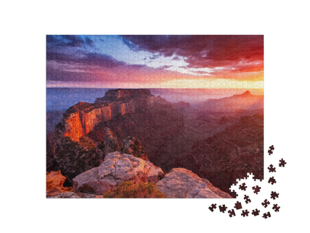 puzzle 1000 dílků „Severní okraj Grand Canyonu, Cape Royal, Arizona, USA“