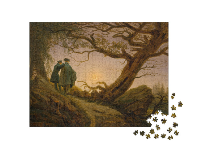 puzzle 1000 dílků „Caspar David Friedrich - Dva muži hledí na Měsíc“