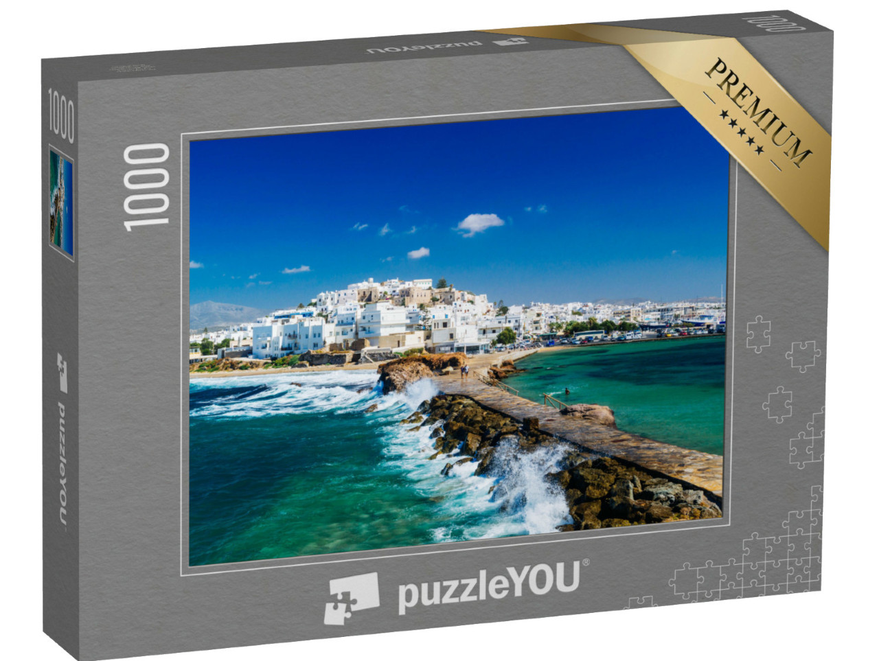 puzzle 1000 dílků „Pohled na Naxos, Kyklady, Řecko“